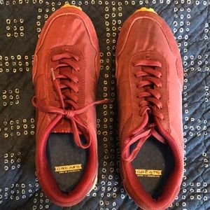 Greats brand maroon sneakers